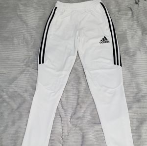 White Adidas pants